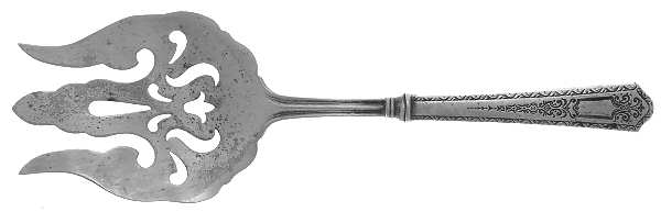 Princess (Sterling, 1910-1932) Medium Cold Meat Serving Fork, Plated Tines