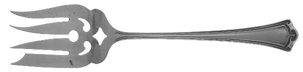 Roanoke (Sterling, 1918) Small Solid Cold Meat Serving Fork