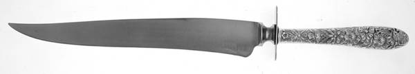 Southern Rose (Sterling, 1933) Large Stainless Blade Roast Carving Knife