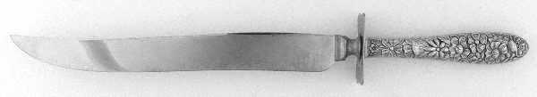 Southern Rose (Sterling, 1933) Large Stainless Blade Roast Carving Knife