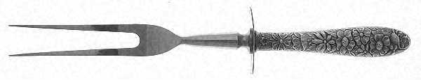 Southern Rose (Sterling, 1933) Large Stainless-Prong Roast Carving Fork