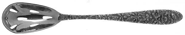 Southern Rose (Sterling, 1933) Pierced Bowl Short Handle Olive Spoon
