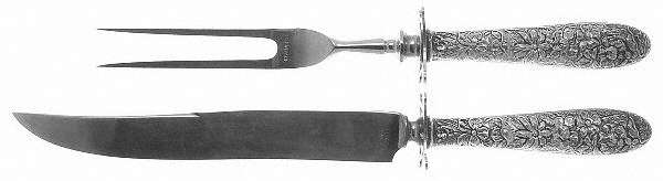 Southern Rose (Sterling, 1933) Small Steak 2-Piece Carving Set w/Stainless Blade