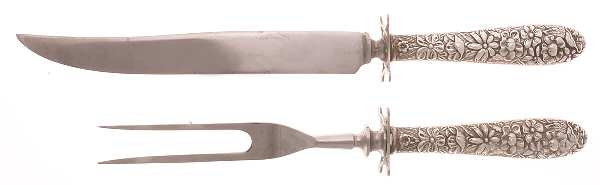 Southern Rose (Sterling, 1933) Small Stainless Blade 2-Piece Steak Carving Set