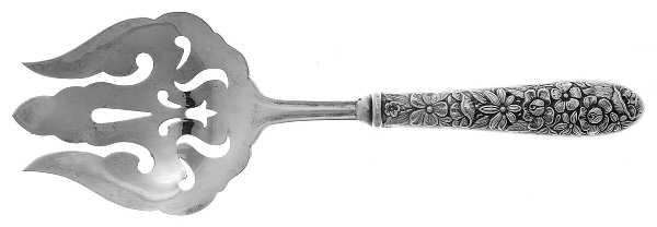 Southern Rose (Sterling, 1933) Salad Serving Fork with Plated Prongs