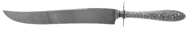 Southern Rose (Sterling, 1933) Large Stainless Blade Roast Carving Knife