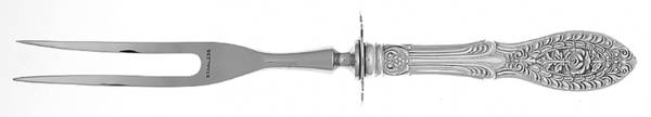 Valenciennes (Sterling, 1938) Small Steak Carving Fork with Stainless Prongs