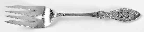 Valenciennes (Sterling, 1938) Medium Solid Cold Meat Serving Fork by Manchester