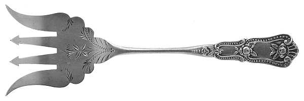 Webster (Sterling, 1890) Sardine Serving Fork Tined Large Bright Cut