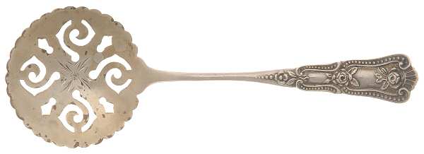 Webster (Sterling, 1890) Solid Bon Bon Spoon with Pierced Bowl