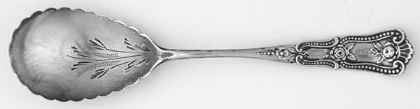 Webster (Sterling, 1890) Bright Cut Bowl Sugar Spoon