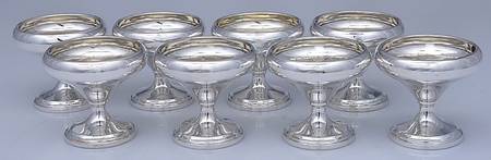 Sterling Hollowware Weighted Indivdual Cup Oyster Cocktail - Set of 8