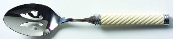 Braid-Cream (Stainless) Pierced Tablespoon (Serving Spoon)