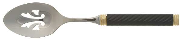Braid-Onyx (Metallics, Gold Accent) Pierced Tablespoon (Serving Spoon)