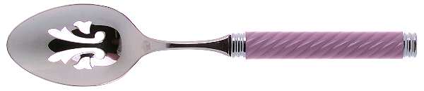 Braid-Powder Pink (Stainless) Pierced Tablespoon (Serving Spoon)