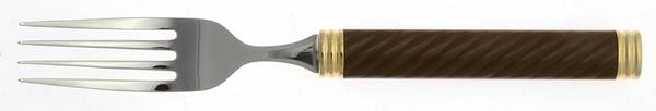 Braid-Tobacco (Mettalics, Gold Accent) Fork