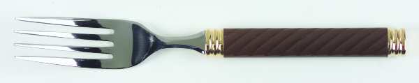 Braid-Tobacco (Mettalics, Gold Accent) Individual Salad Fork