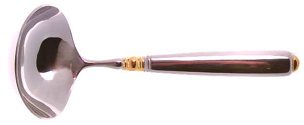 Carlisle (Stainless, Gold Accent) Solid Gravy Ladle