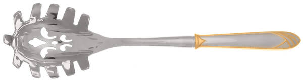 Cathedral Gold (Stainless, Gold Accent) Pasta Server with Stainless Bowl HC
