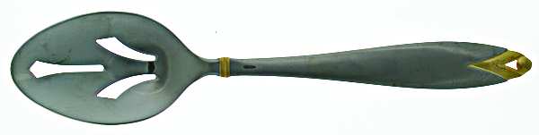 Cinema Gold (Stainless, Gold Accent) Pierced Tablespoon (Serving Spoon)