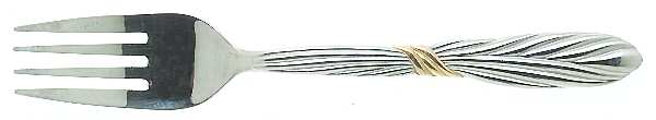 Corda D'Oro (Stainless, Gold Accent) Individual Salad Fork