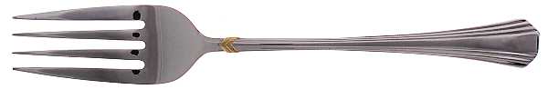 Concorde Gold (Stainless, Gold Accent) Large Solid Cold Meat Serving Fork