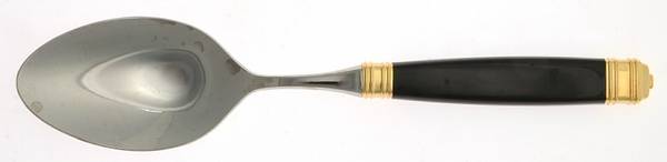 Continental-Black (Stainless-Gold Accent) Tablespoon (Serving Spoon)