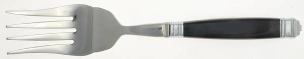 Continental-Black (Stainless, No Gold) Solid Serving Fork
