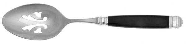 Continental-Black (Stainless, No Gold) Pierced Tablespoon (Serving Spoon)