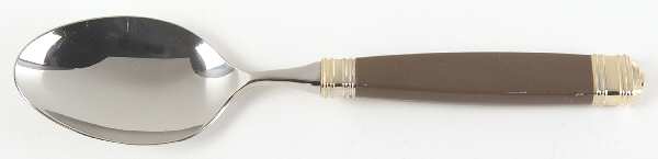 Continental-Brown (Stainless-Gold Accent) Place/Oval Soup Spoon
