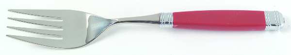 Continental-Primary Red (Stainls) Medium Solid Cold Meat Serving Fork