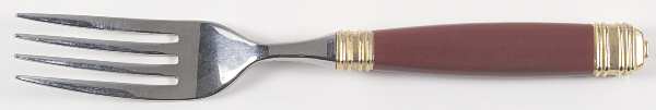 Continental-Raspberry (Stainless-Gold Accent) Individual Salad Fork