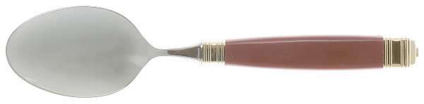 Continental-Raspberry (Stainless-Gold Accent) Place/Oval Soup Spoon