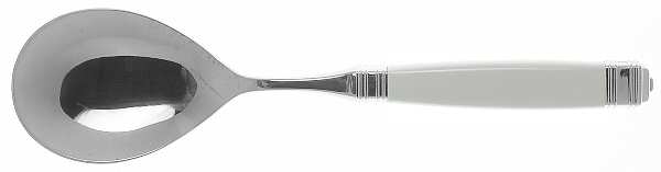 Continental-White (Stainless) Salad Servng Spoon with Stainless Bowl