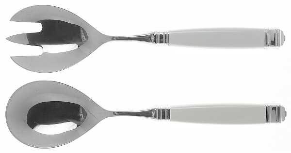 Continental-White (Stainless) 2 Pc Salad Set with Stainless Bowl