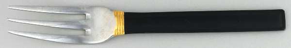 Deco Black-Gold (Stainls, Gold Accent) Individual Salad Fork
