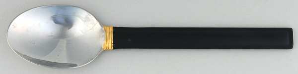 Deco Black-Gold (Stainls, Gold Accent) Place/Oval Soup Spoon