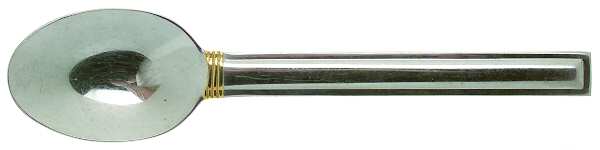 Deco (Stainless-Gold Accent, Japan) Place/Oval Soup Spoon