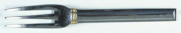 Deco (Stainless-Gold Accent, Japan) Individual Salad Fork