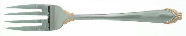 Delacroix Gold (Stainless) Large Solid Cold Meat Serving Fork