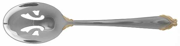 Delacroix Gold (Stainless) Pierced Tablespoon (Serving Spoon)