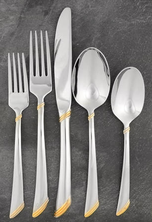 Eclipse Gold (Stainless, Gold Accent) 5 Piece Place Setting