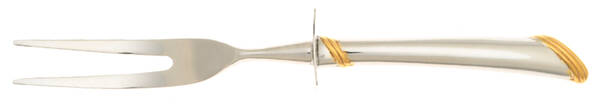 Eclipse Gold (Stainless, Gold Accent) Carving Fork Small with Stainless Prongs HC