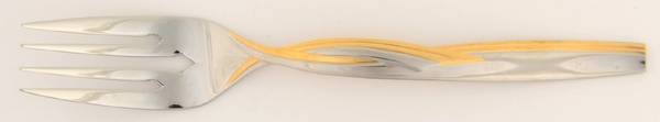 Empire Gold (Stainless, Gold Accent) Medium Solid Cold Meat Serving Fork