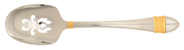 Ensign Gold (Stainless, Gold Accent) Pierced Tablespoon (Serving Spoon)