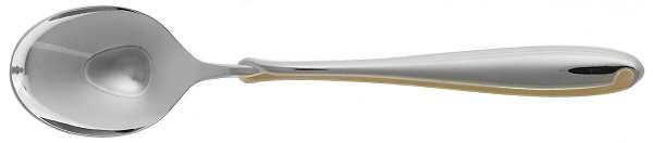Estasi (Stainless, Gold Accent) Place/Oval Soup Spoon