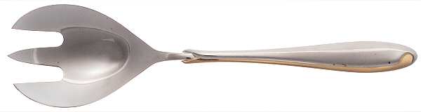 Estasi (Stainless, Gold Accent) Solid Salad Serving Fork