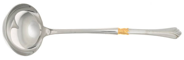 Lyons (Stainless, Gold Accent) Soup Ladle with Stainless Bowl HC