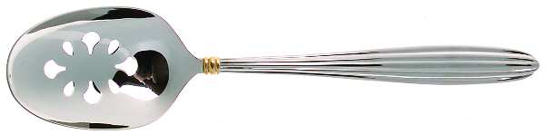Melodie Gold (Stainless, Gold Accent) Pierced Tablespoon (Serving Spoon)