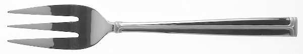 Meridian Satin (Stainless, Frost Handle) Large Solid Cold Meat Serving Fork
